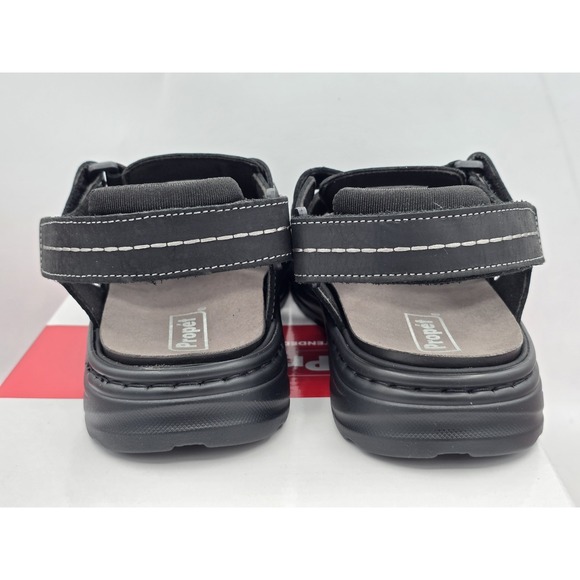 Propet Hunter Men's Leather Adjustable Fishin Fisherman Sandals | Size 8.5 Black - Picture 8 of 13